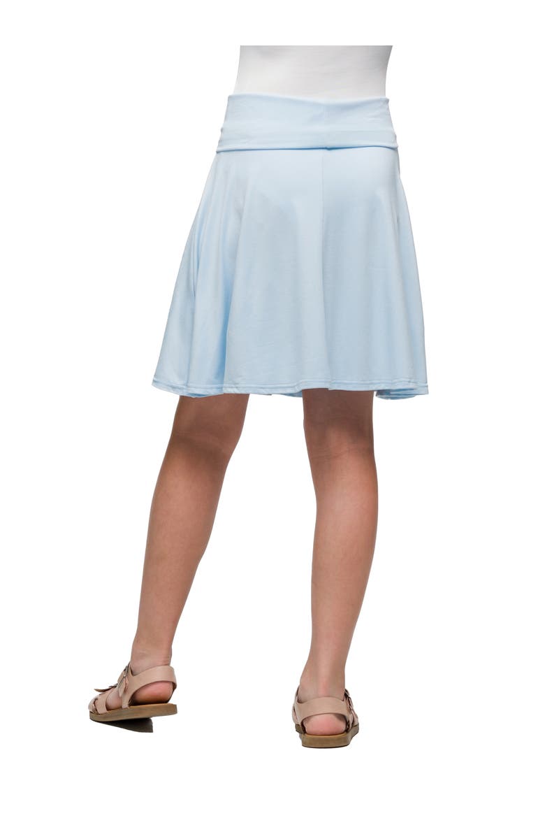 Foldover Waist Flared Knee Length Skirt, Alternate, color, Sky Blue
