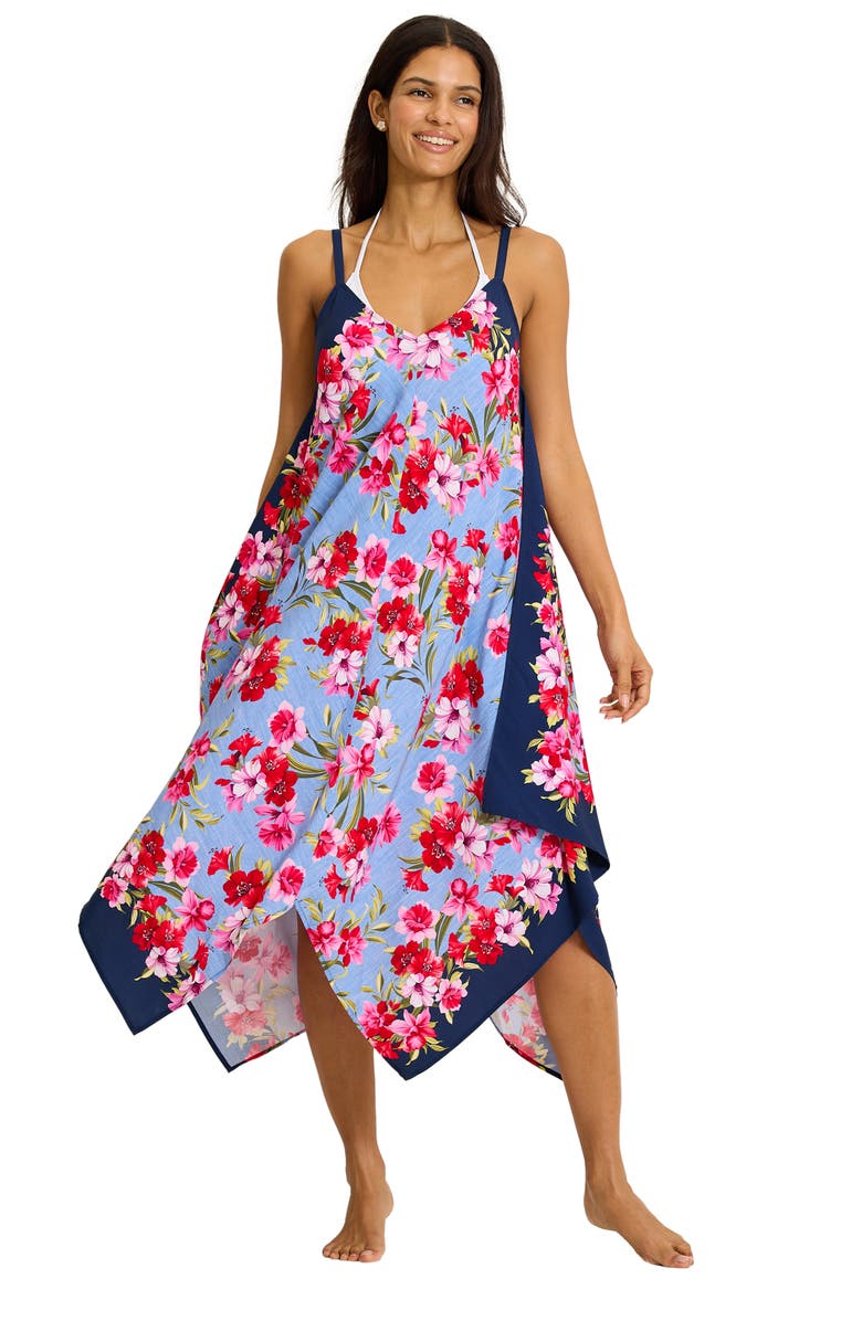 Tommy Bahama Chambray Beach Scarf Cover-Up Dress, Alternate, color, Mare Navy