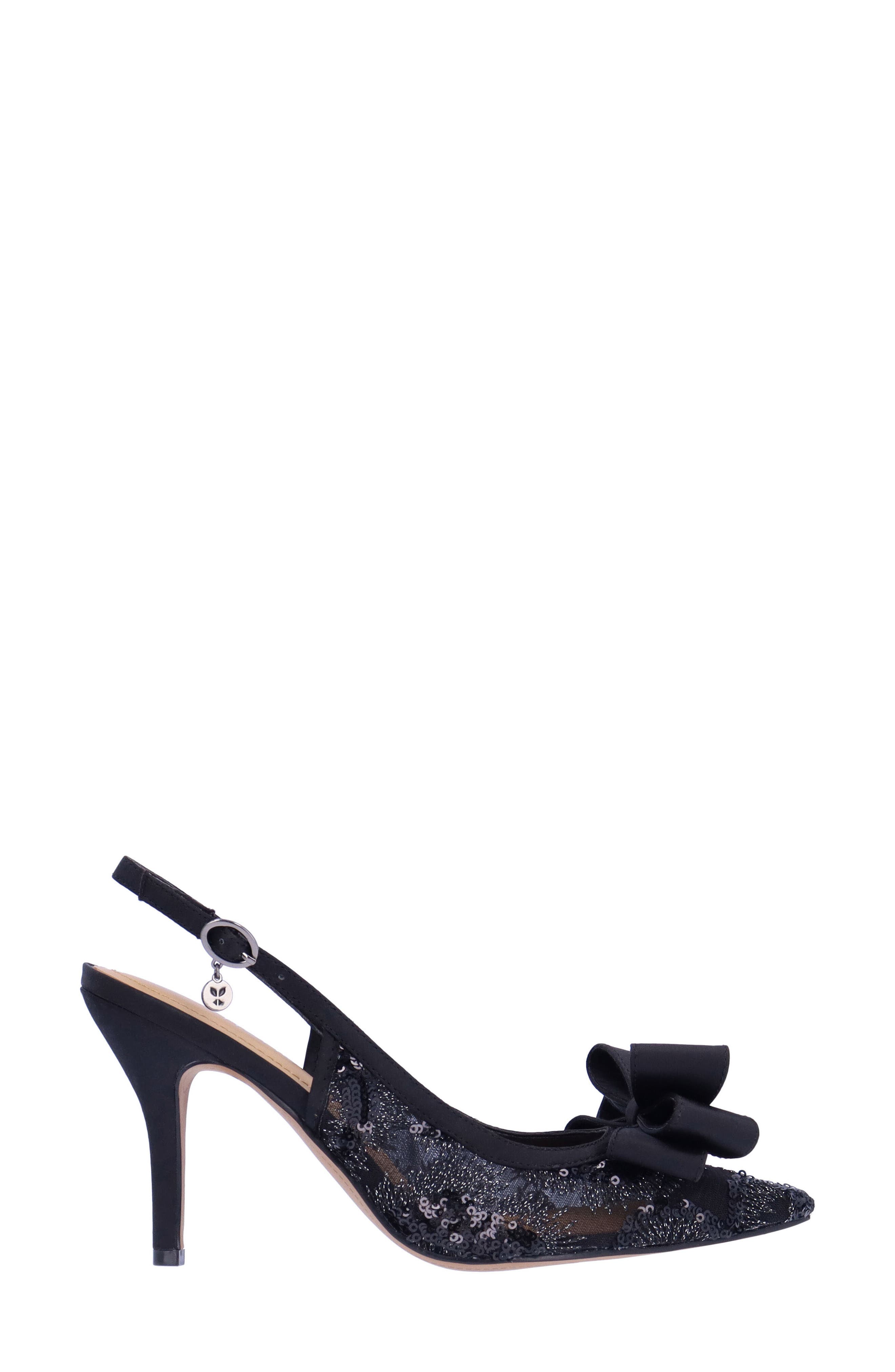 J. Reneé Deloris Slingback Pointed Toe Pump, Alternate, color, Black