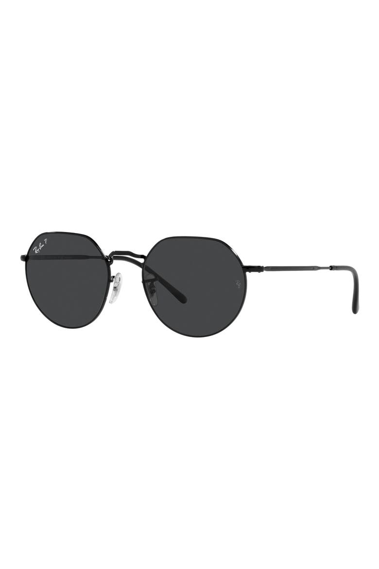 Jack 53mm Polarized Sunglasses, Alternate, color, BLACK / POLARIZED BLACK