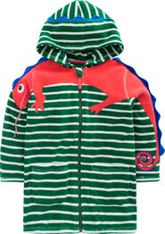 Mini Boden Kids' Fun Towelling Zip-Up Cover-Up