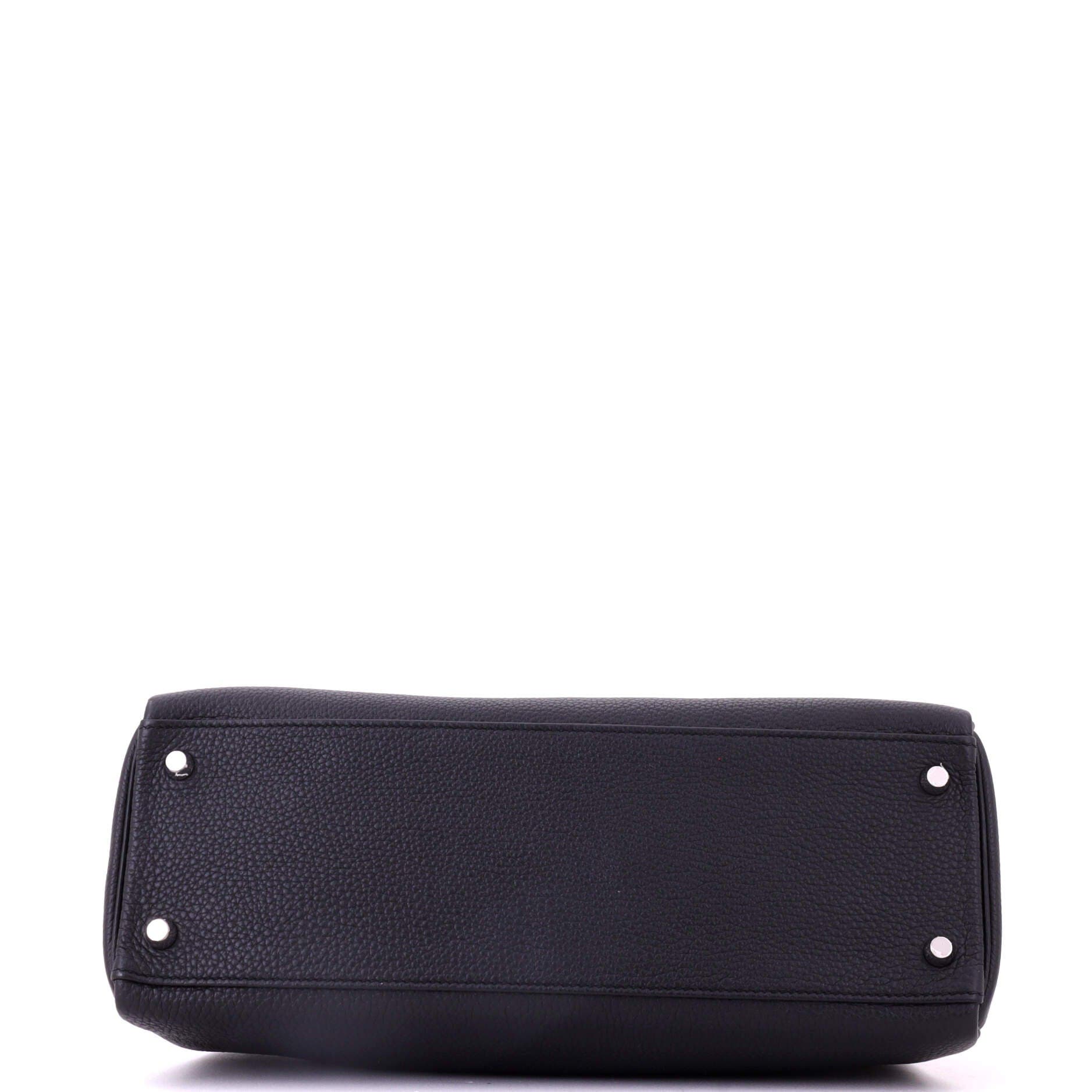 Kelly Handbag Black Togo with Palladium Hardware 32, Alternate, color, Black
