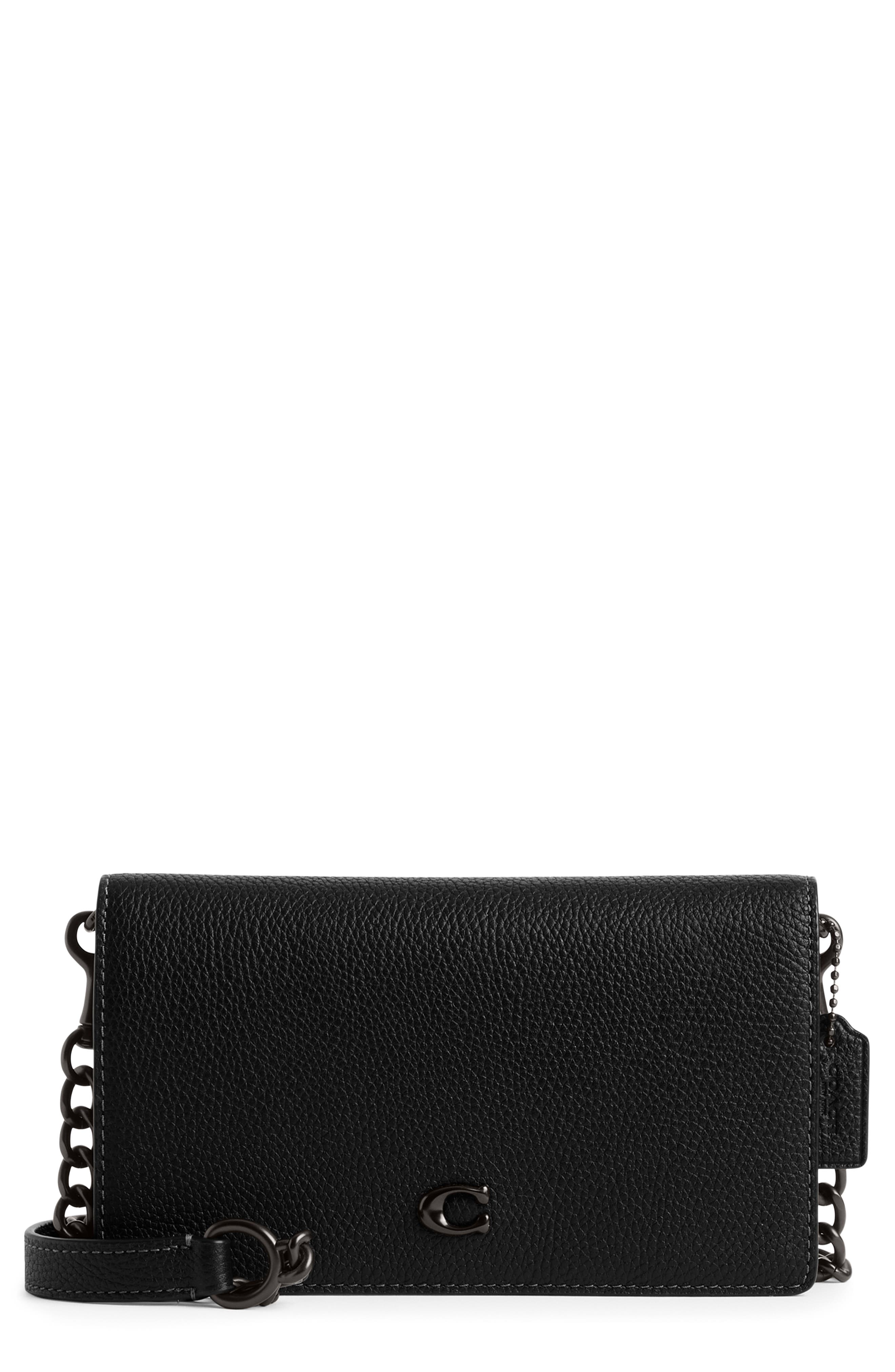 COACH Polished Pebble Leather Crossbody Bag, Main, color, 