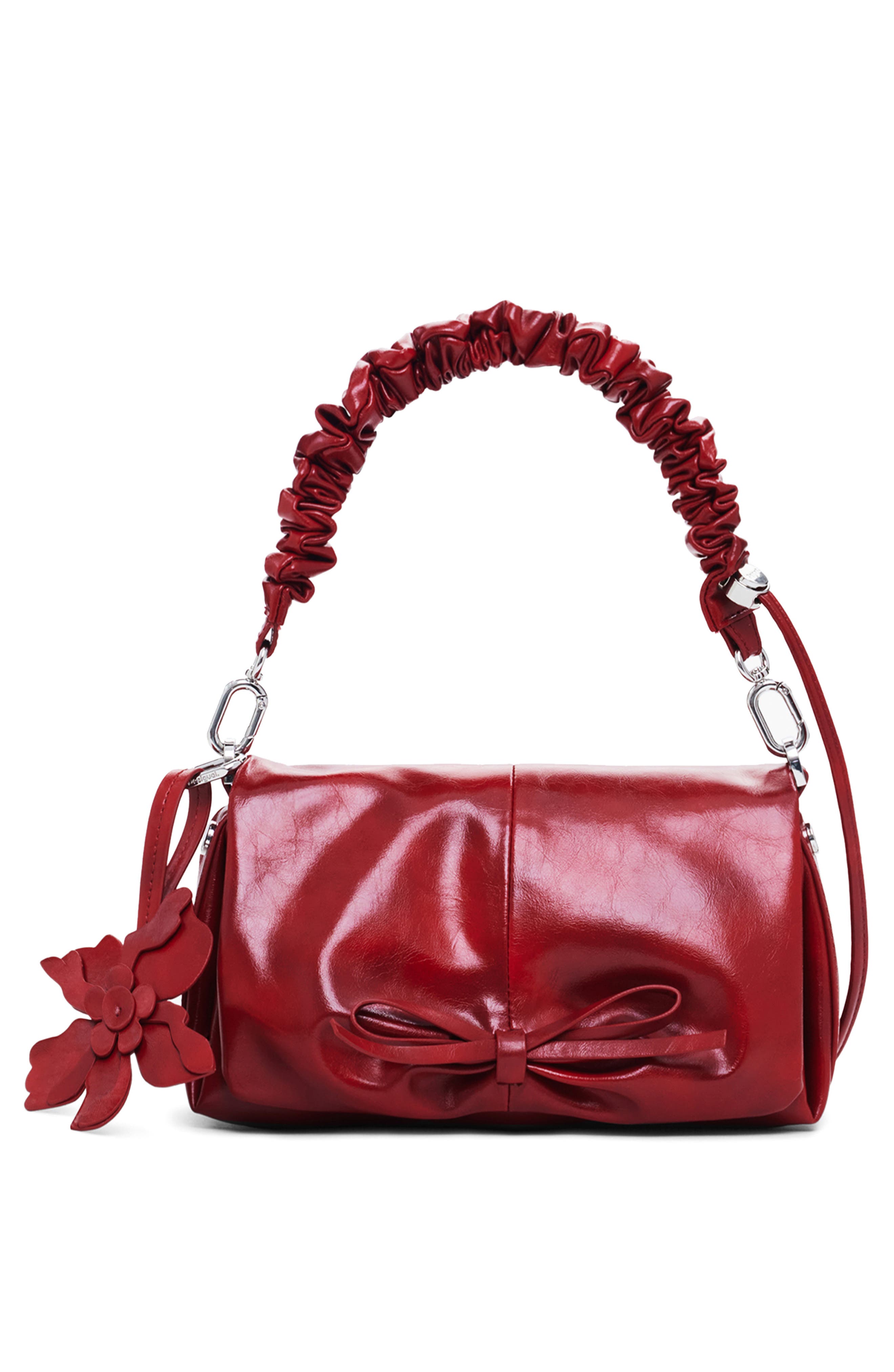 Desigual Faux Leather Crossbody Bag, Alternate, color, Red