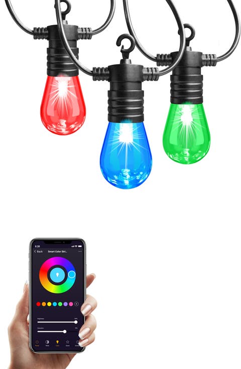 Smart Outdoor Patio Lights 48 ft String