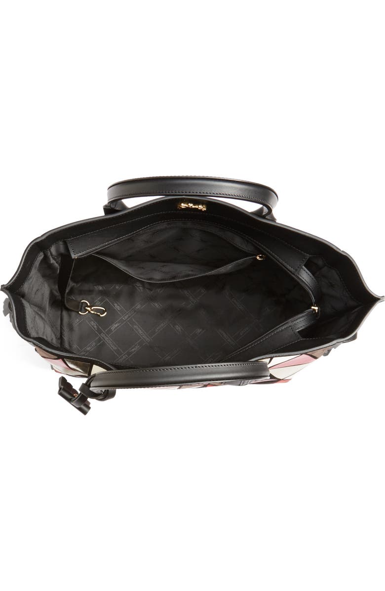 Longchamp Penelope Arty Medium Leather & Suede Tote, Alternate, color, Red