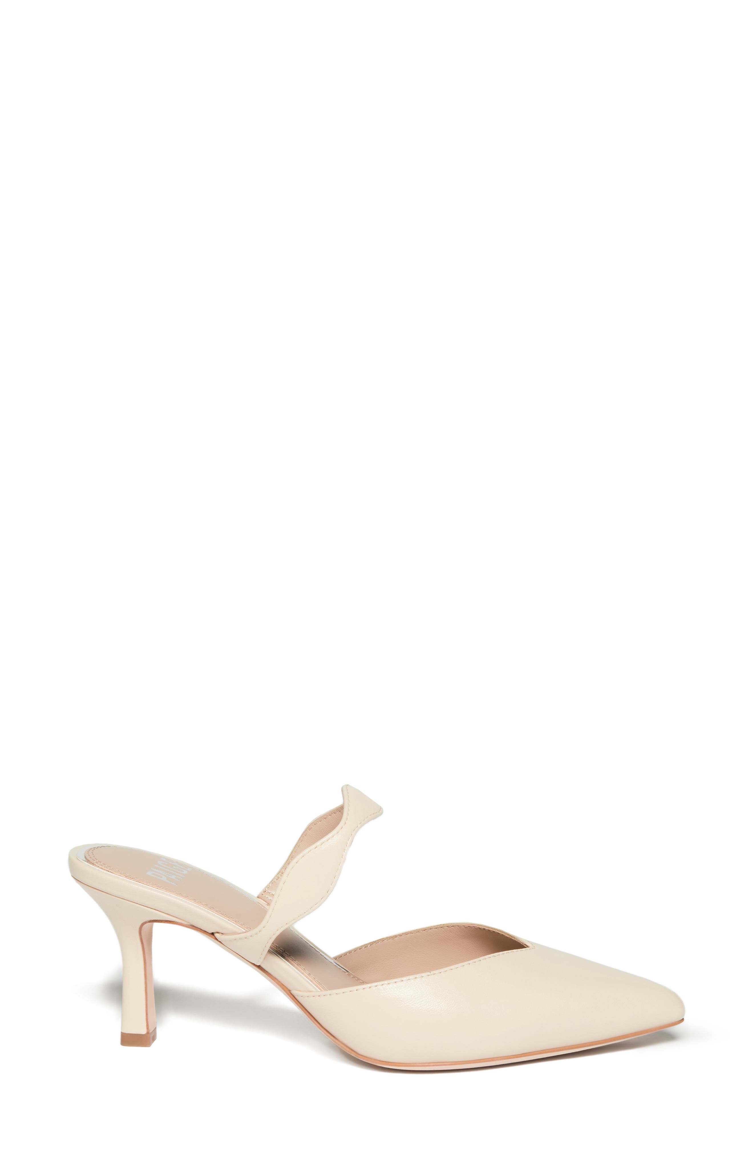 PAIGE Pia Pointed Toe Mule, Alternate, color, Bone