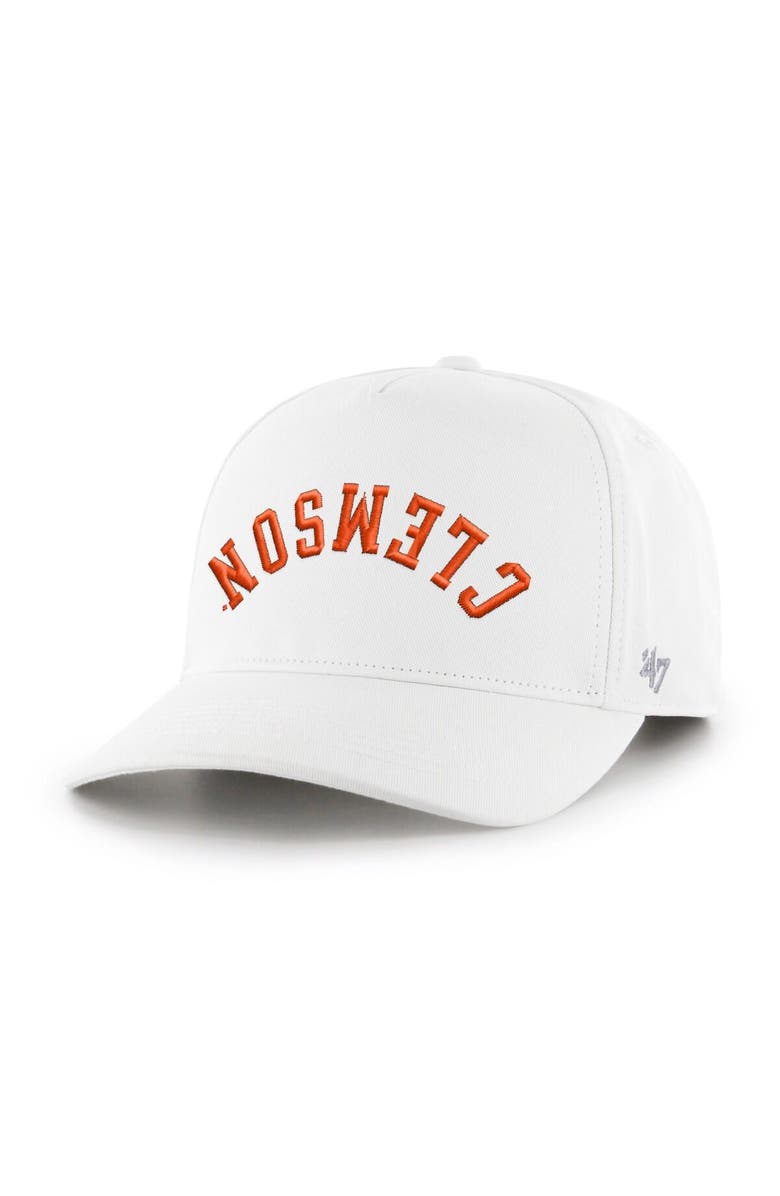 '47 Men's '47 White Clemson Tigers Flip Script Hitch Adjustable Hat, Alternate, color, 