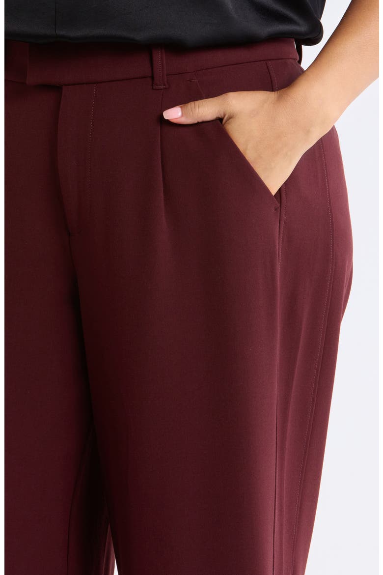 Skyrise High Rise Extended Tab Pants, Alternate, color, OXBLOOD