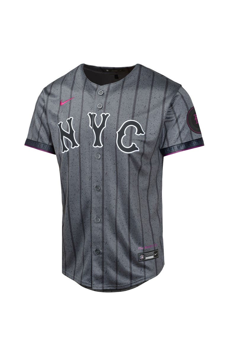 Nike Youth Nike Graphite New York Mets 2024 City Connect Limited Jersey, Alternate, color, Graphite