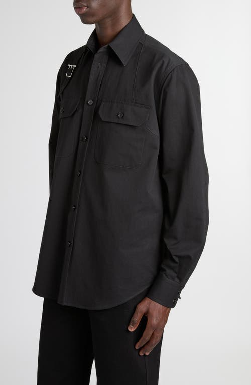 Alexander Mcqueen Mcqueen T-bar Harness Utility Button-up Shirt In Black