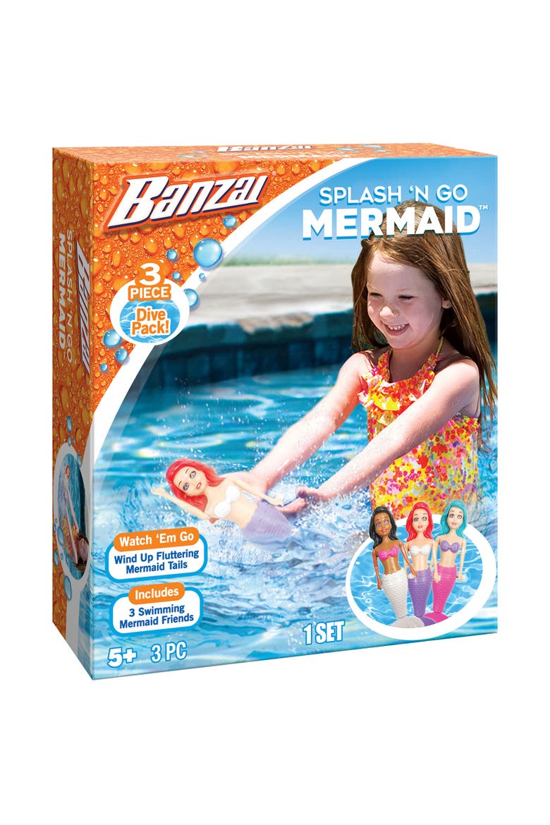 3 Piece Splash 'N Go Mermaid Pool Toy Dive Set, Alternate, color, Multicolored