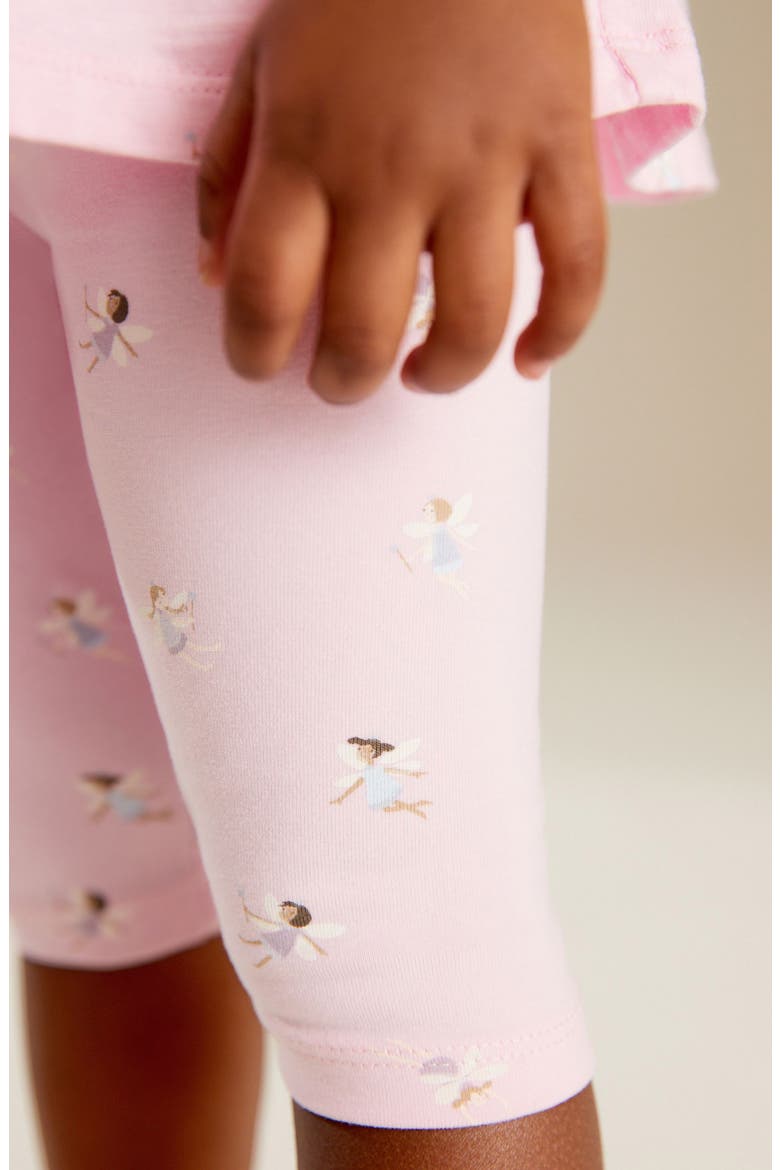 Kids' Print Stretch Cotton Crop Legging, Alternate, color, PINK