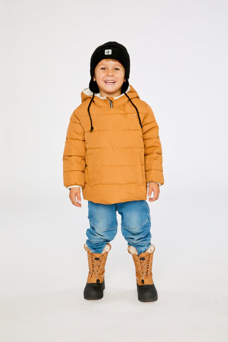 Quilted PrimaLoft Car Seat Adapted Winter Jacket, Alternate, color, Brown Sugar