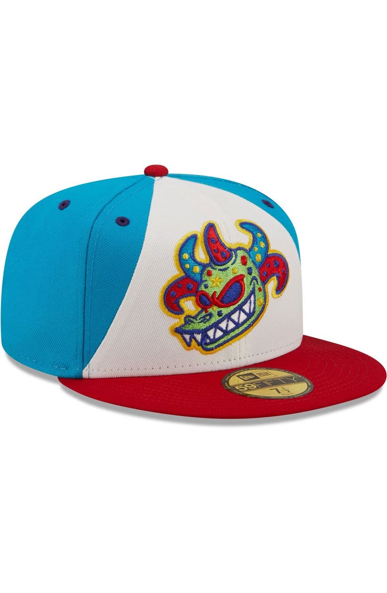 New Era Men's New Era White/Red Vejigantes de Scranton/Wilkes-Barre Copa De La Diversion 59FIFTY Fitted Hat, Alternate, color, White