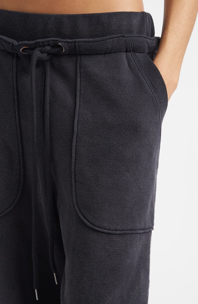 R13 Deconstructed Crop Joggers, Alternate, color, Black