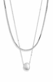 NORDSTROM RACK Set of 2 Demi Fine Chain Pendant Necklaces