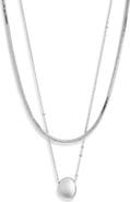 NORDSTROM RACK Set of 2 Demi Fine Chain Pendant Necklaces