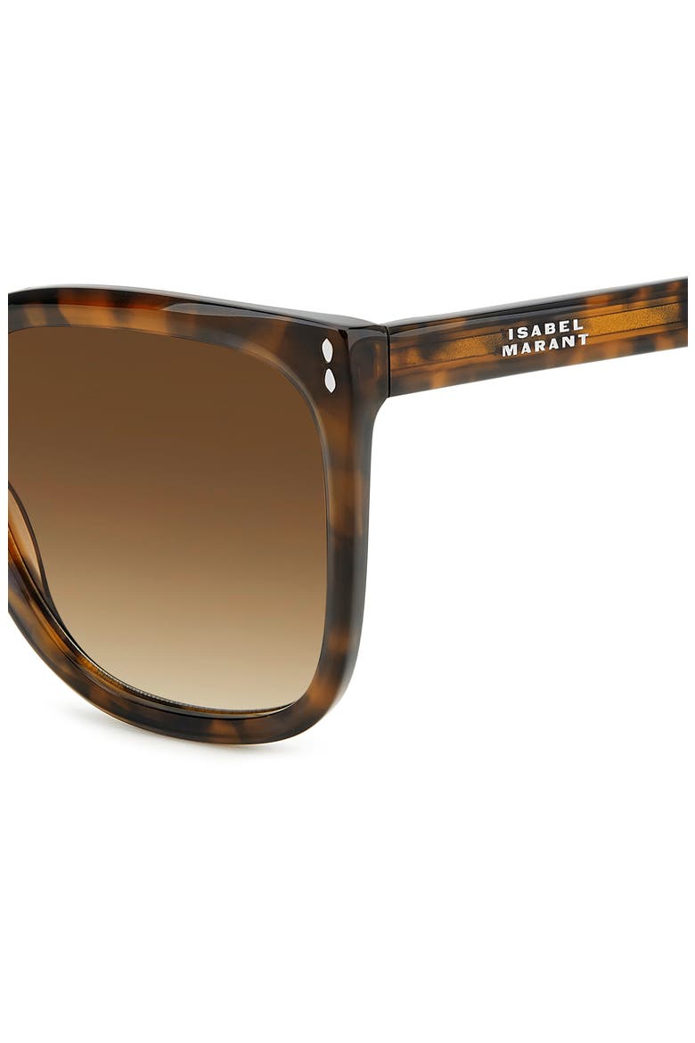 In Love 57mm Gradient Square Sunglasses, Alternate, color, HAVANA/ BROWN GRADIENT