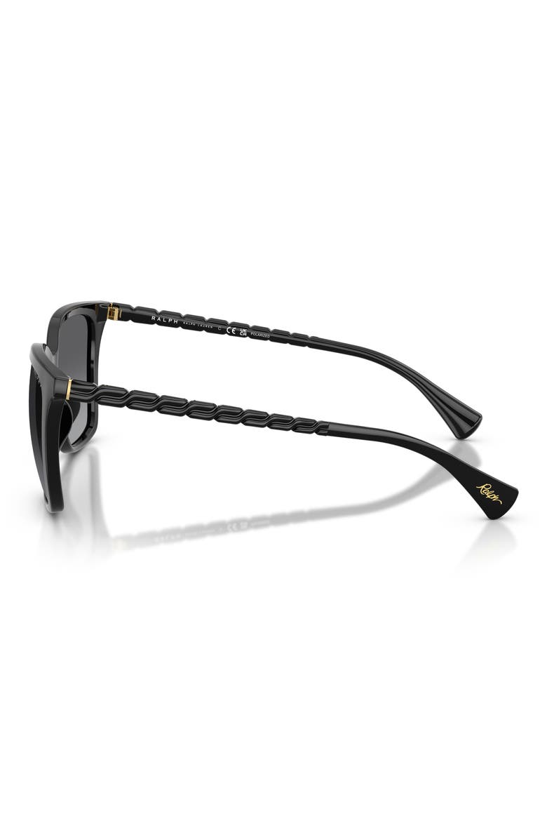 RA5328U 56mm Polarized Gradient Square Sunglasses, Alternate, color, BLACK / GREY GRADIENT POLAR