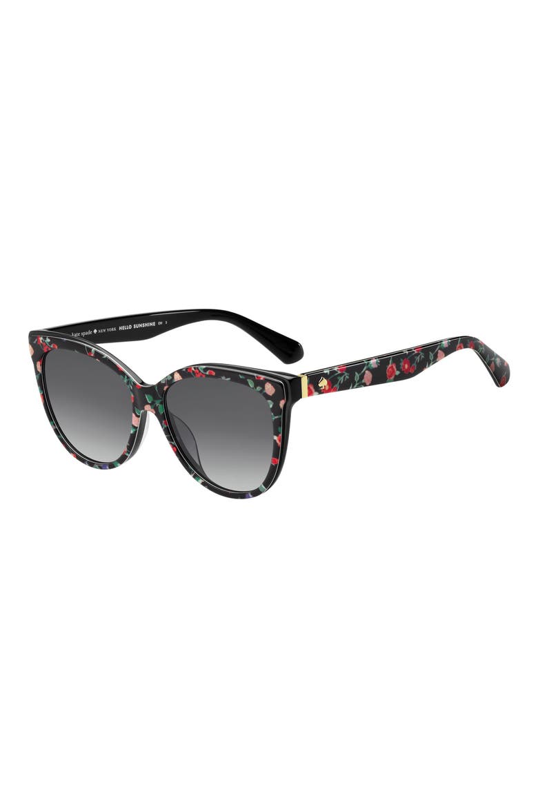 daeshas 56mm gradient cat eye sunglasses, Main, color, BLACK/ GOLD