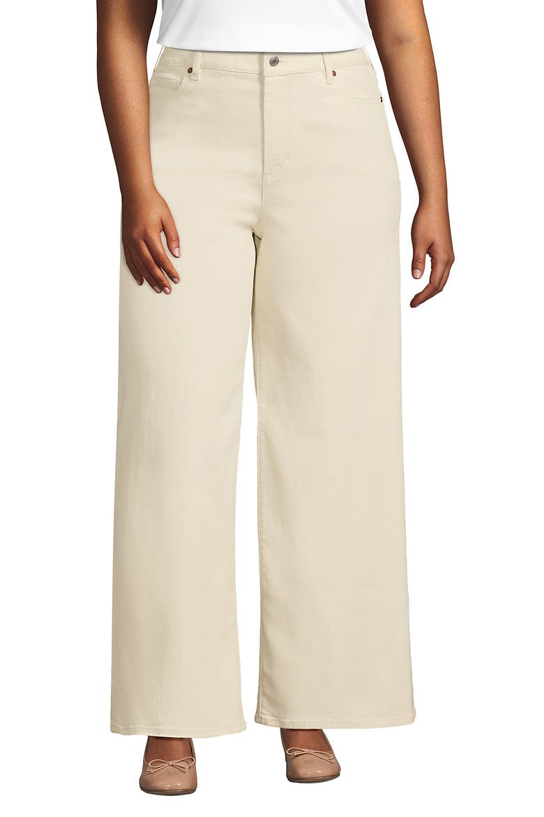 Plus Size Recover Denim High Rise Extra Wide Leg Jeans, Main, color, Natural