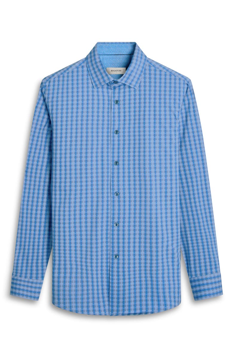 Bugatchi Jimmy OoohCotton<sup>®</sup> Check Button-Up Shirt, Alternate, color, Cobalt