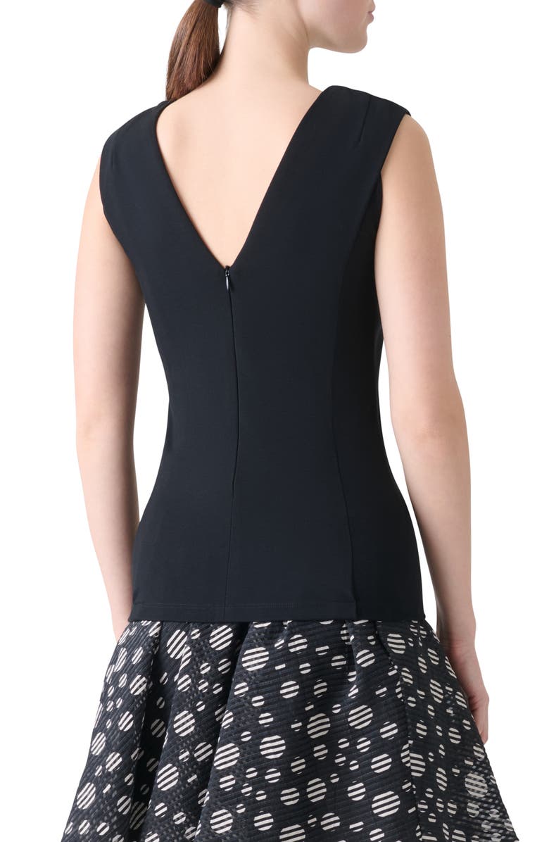 Akris punto Sleeveless Double Face Fitted Top, Alternate, color, Black