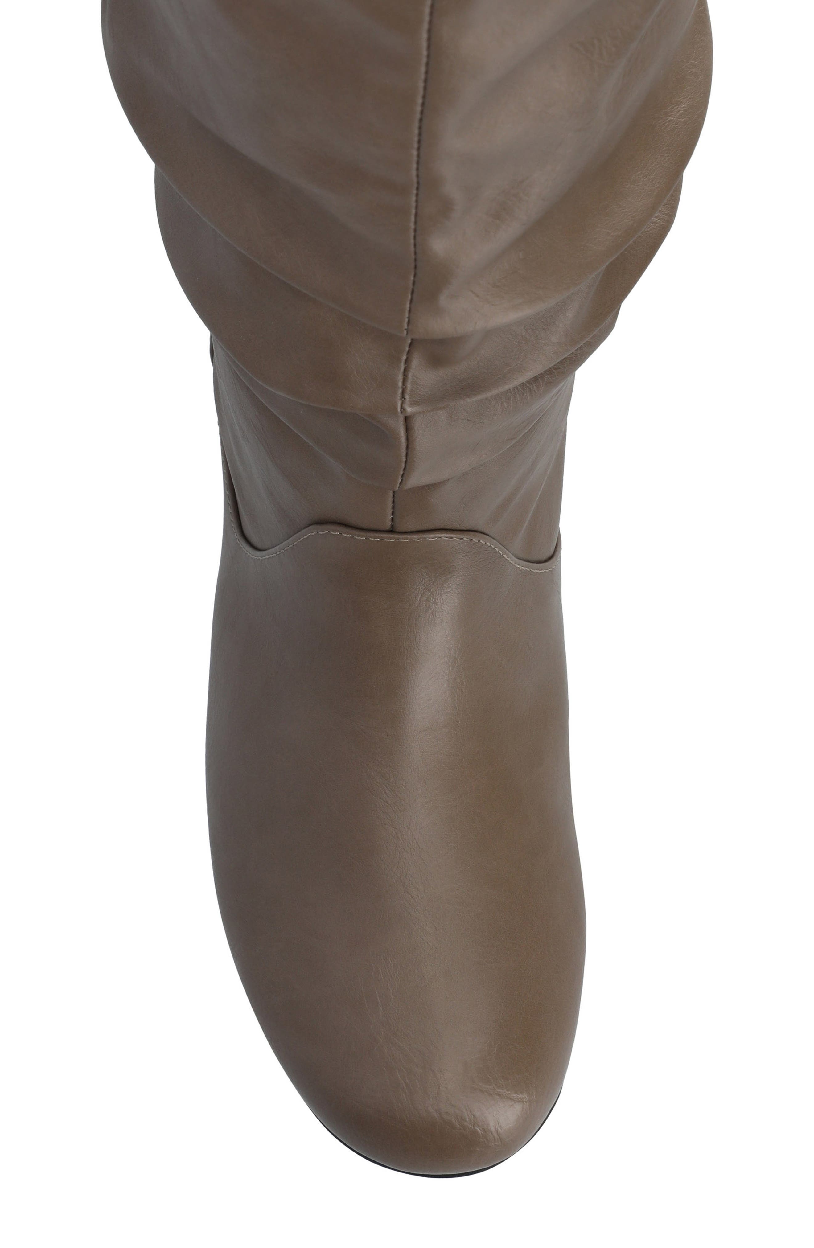 Journee Collection JOURNEE Jayne Ruched Tall Boot - Wide Calf, Alternate, color, Taupe