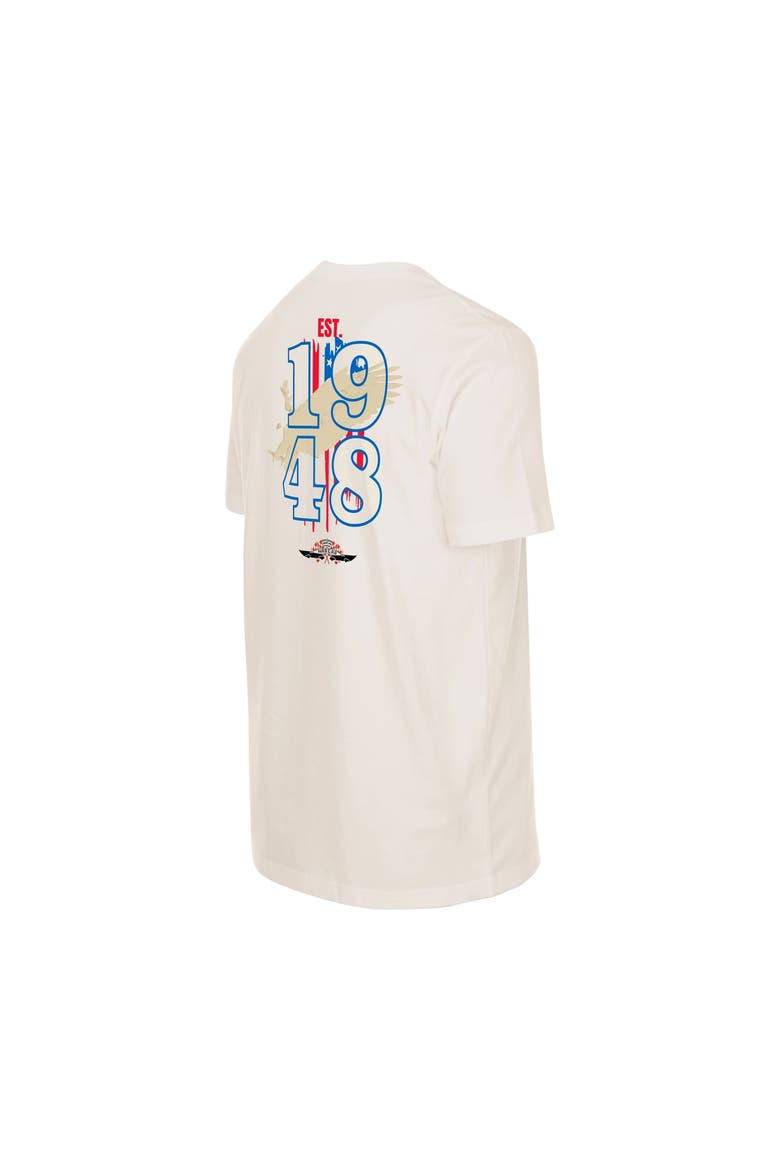Men's New Era Cream NASCAR Est. 1948 T-Shirt, Alternate, color, Cream