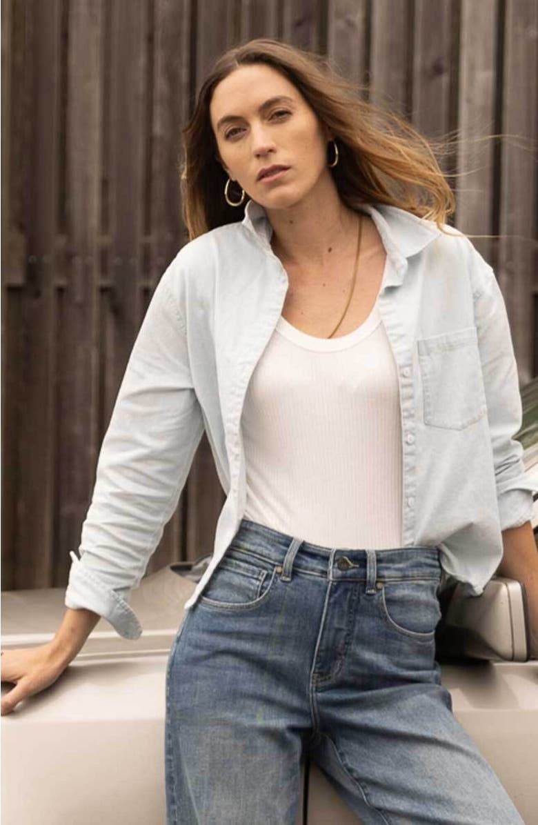Carve Designs Claire Twill Shirt, Alternate, color, Light Indigo