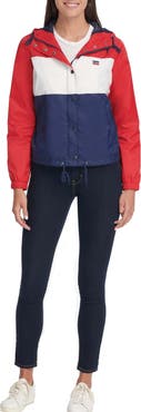 Levi's Hooded Zip Front Windbreaker Jacket