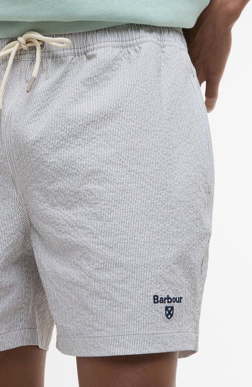Shop Barbour Somerset Swim Trunks In Washed Stone Beige