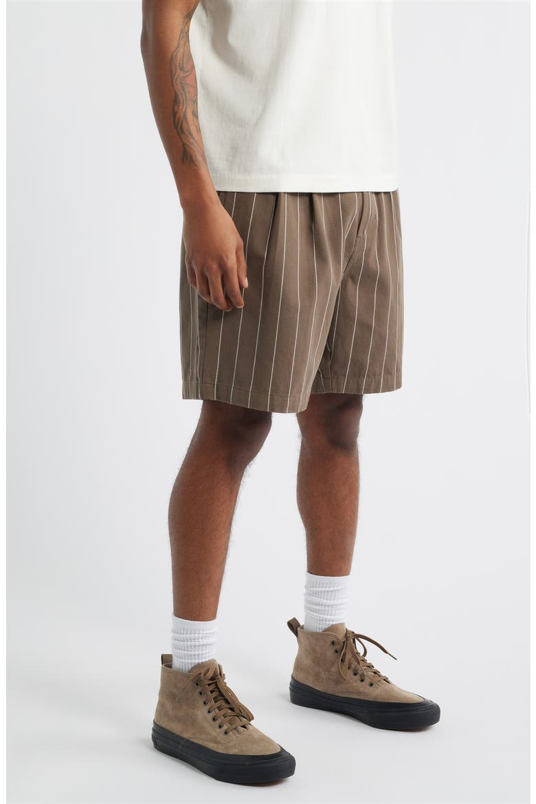 Foster Pleated Stripe Shorts, Alternate, color, CANTEEN MULTI