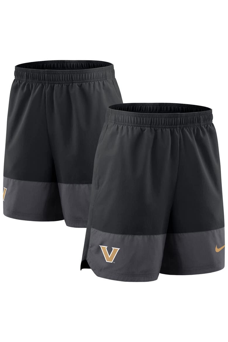 Men's Nike Black Vanderbilt Commodores 2025 Sideline Performance Shorts, Main, color, Black