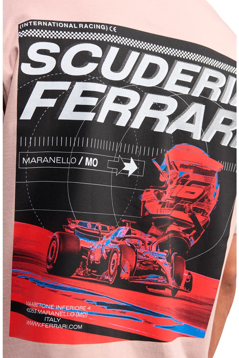 Scuderia Ferrari Speed Cotton Graphic T-Shirt, Alternate, color, ROSE LATTE