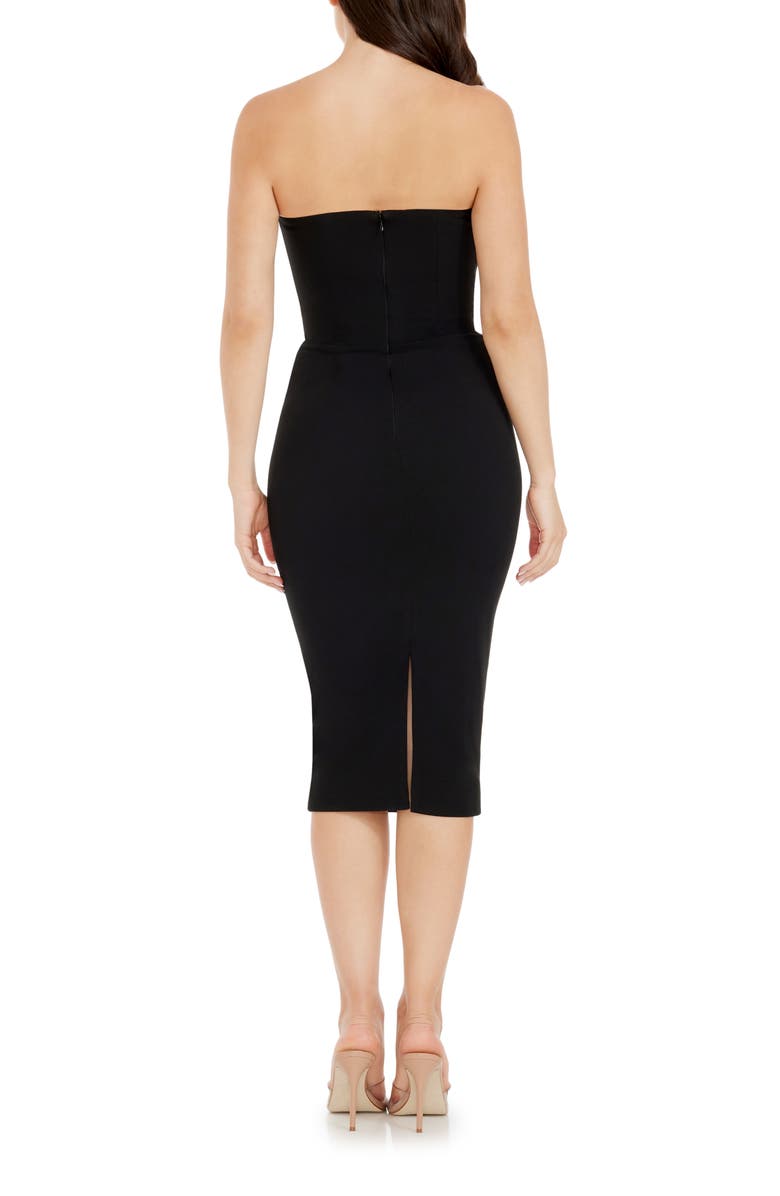 Dress the Population Erica Strapless Cocktail Sheath Dress, Alternate, color, Black