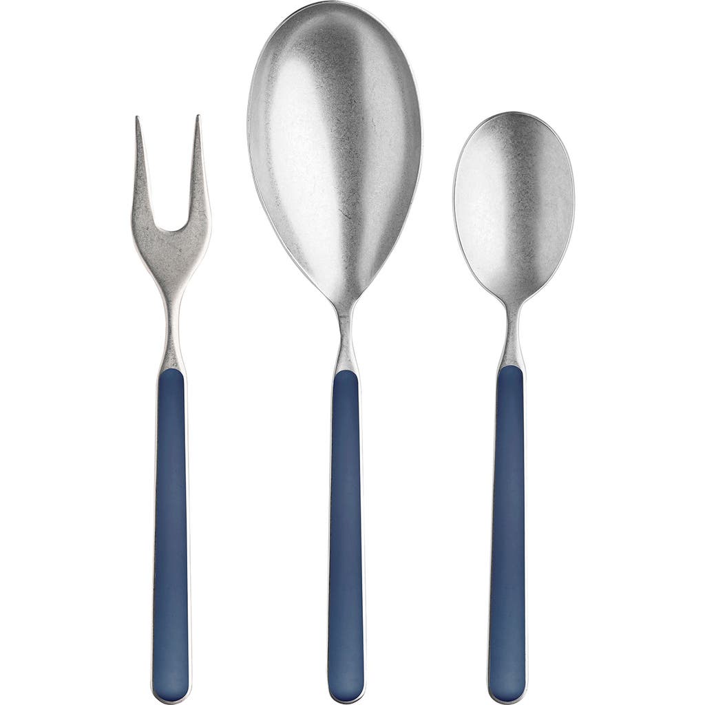 Mepra Fantasia Pewter Serving Set In Blue