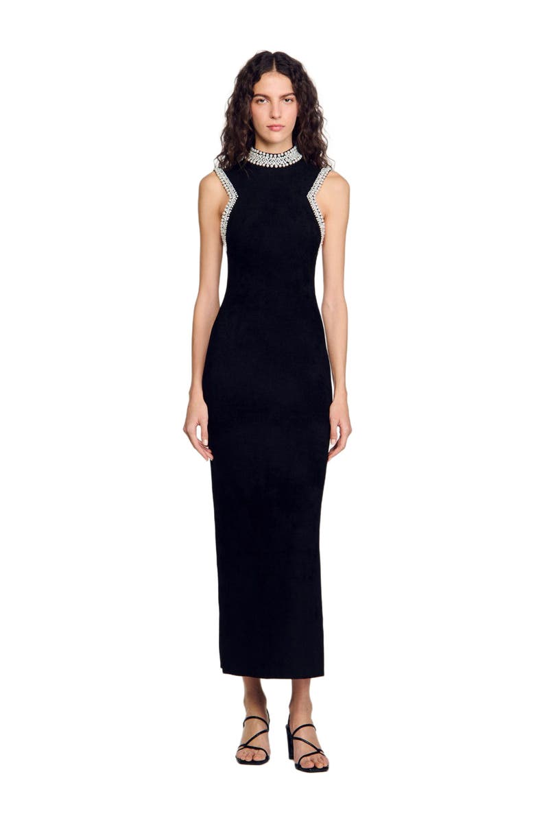SANDRO Beaded dress, Alternate, color, 