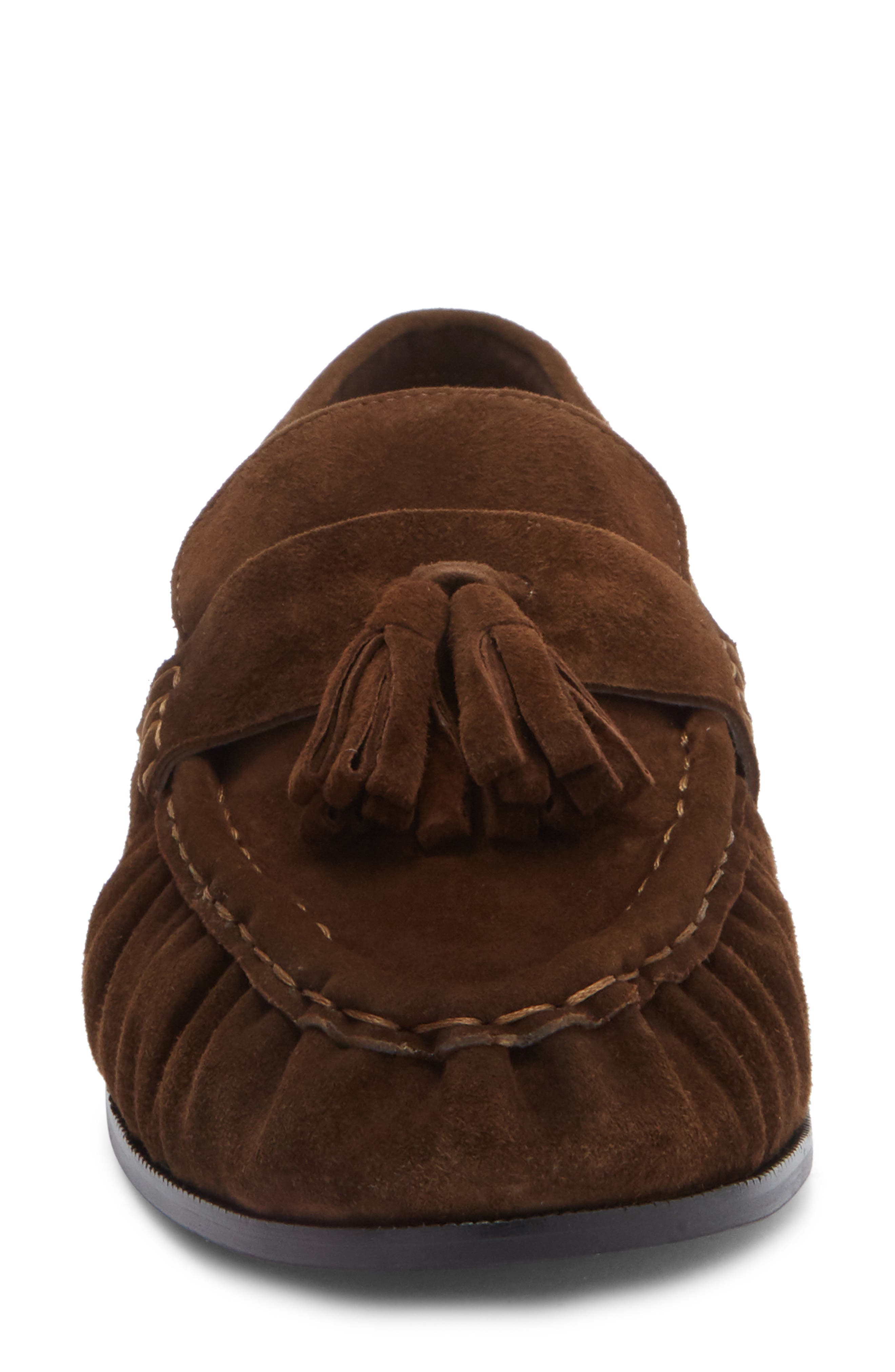 Articulate Kiltie Loafer, Alternate, color, BROWN SUEDE