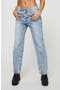 Holly Asymmetric Crossover Waist Rigid Straight Leg Jeans