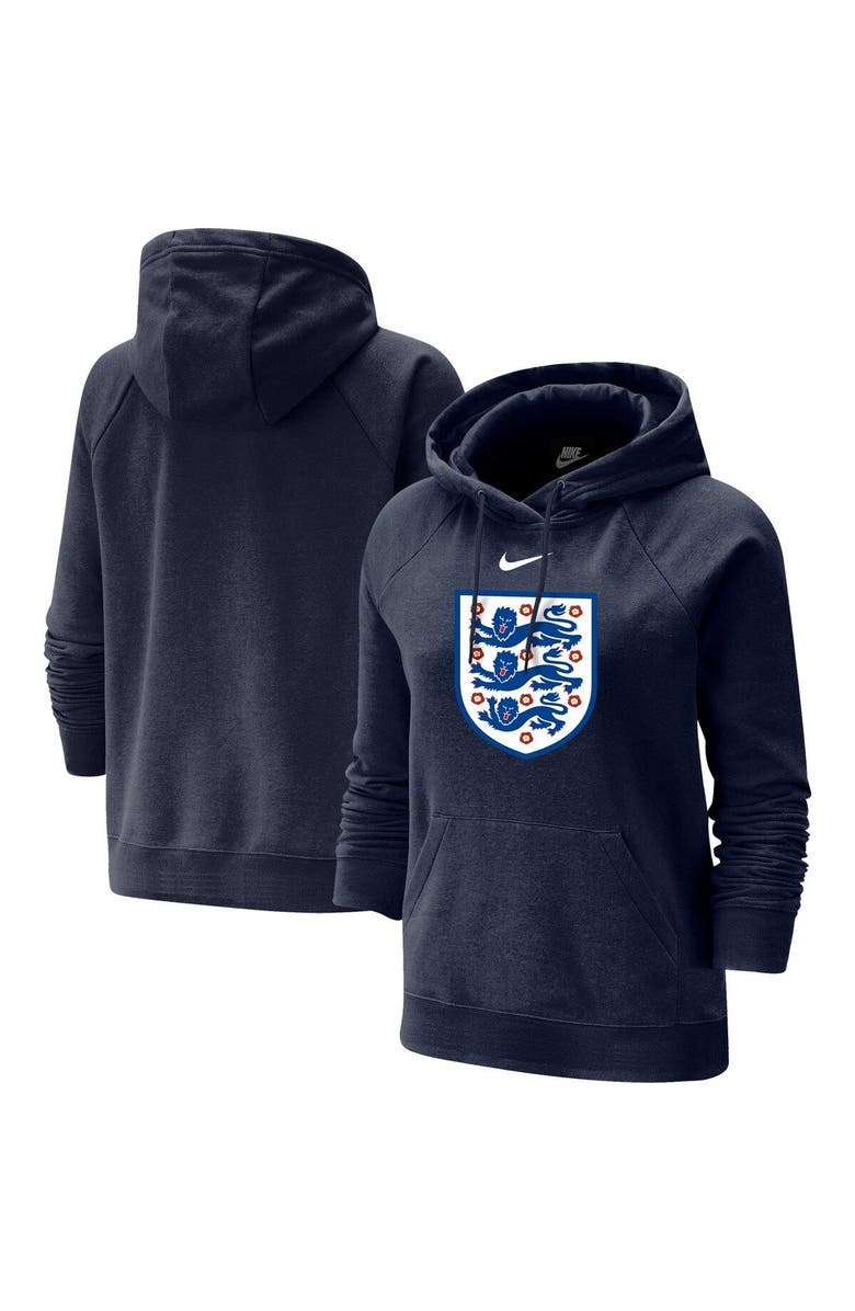 Nike Women's Nike Navy England National Team Varsity Raglan Tri-Blend Pullover Hoodie, Main, color,