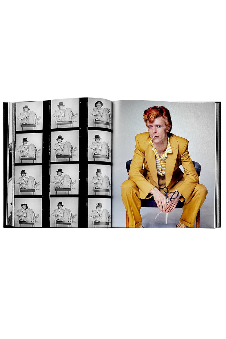 Terry O'Neill's Rock N Roll Album Leather Coffee Table Book, Alternate, color, Black