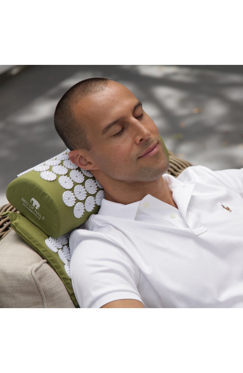 BED OF NAILS Bon Original Premium Acupuncture Pillow, Alternate, color, Green