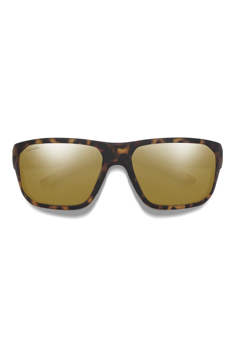 Arvo 61mm ChromaPop™ Polarized Wraparound Sunglasses, Main, color, DARK TORTOISE / BRONZE