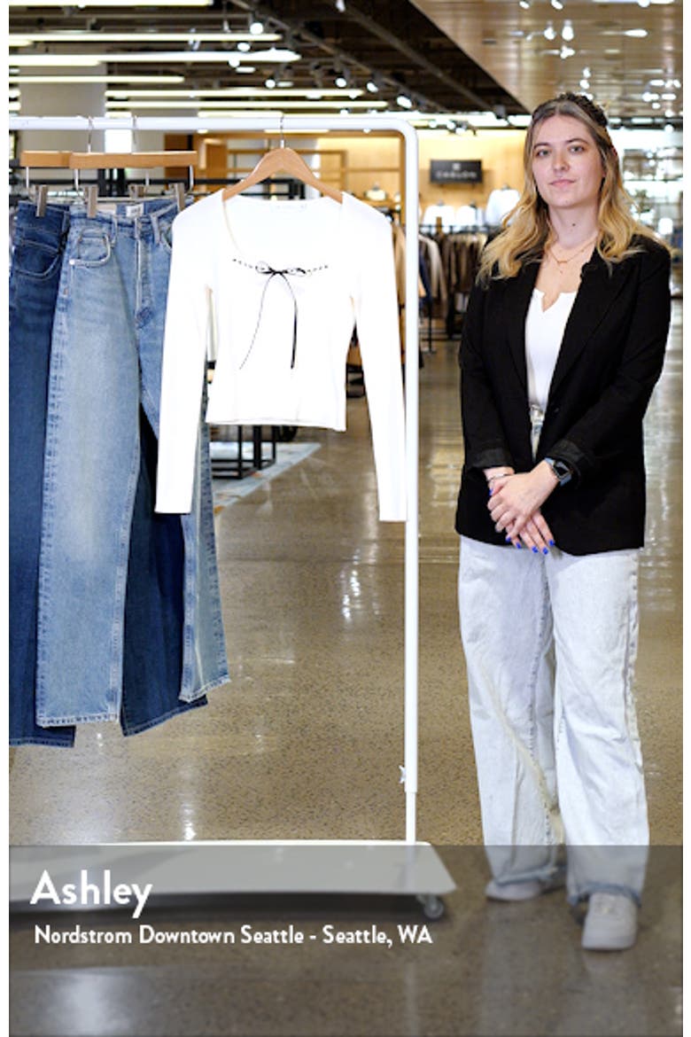 Tie Neck Rib Sweater video