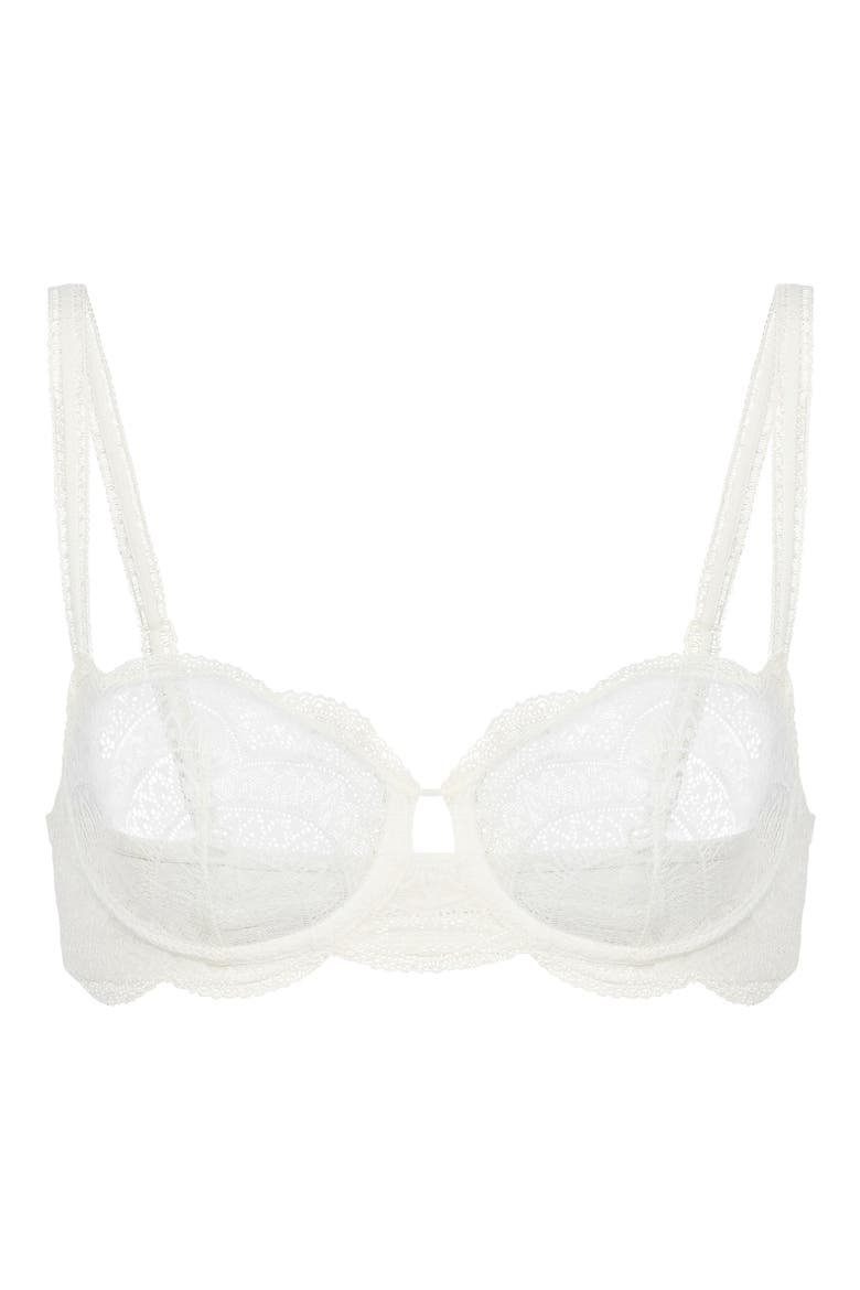 Karma Underwire Lace Demi Bra, Alternate, color, IVORY