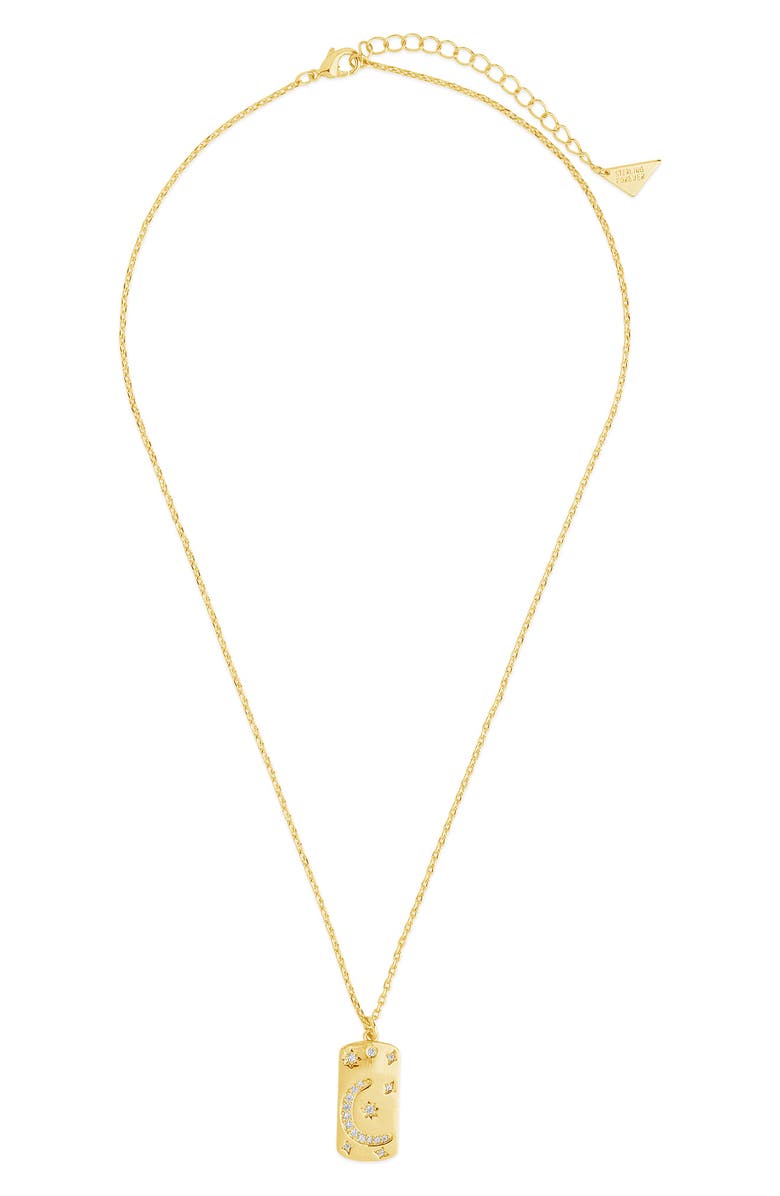 Sterling Forever Celestial Dog Pendant Necklace, Alternate, color, Gold