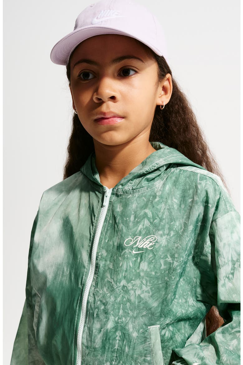 Kids' Water Repellent Track Jacket, Alternate, color, BARELY GREEN/ SOFT PEARL