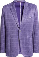 Johnston & Murphy Game Day XC Flex® Pinnacle Purple Windowpane Check Knit Sport Coat